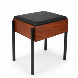 Vintage Kruk / Pianokruk met Opbergruimte – Mid Century Design